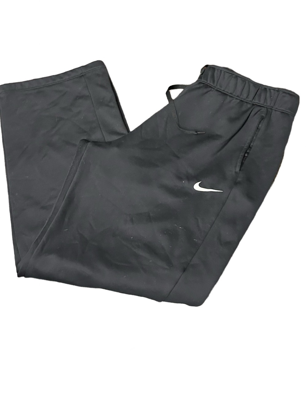 Nike Black Women’s Jogger Sweatpants with White Swoosh